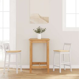 HOKERY BAROWE 2 SZT. BIAŁE LITE DREWNO GUMOWE