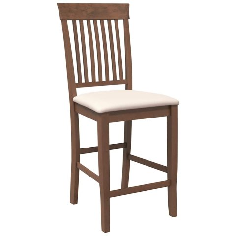 HOKERY BAROWE Z PODUSZKAMI 2 SZT. BRĄZOWE LITE DREWNO GUMOWE