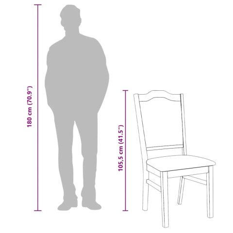 KRZESŁA DO JADALNI Z PODUSZKAMI 2 SZT. BIAŁE LITE DREWNO KAUCZUKOWE