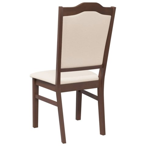 KRZESŁA DO JADALNI Z PODUSZKAMI 2 SZT. LITE DREWNO KAUCZUKOWE