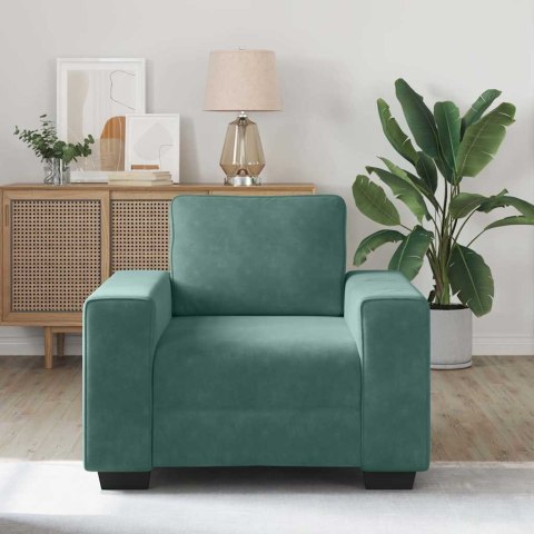 SOFA FOTEL CIEMNOZIELONY 60CM AKSAMIT