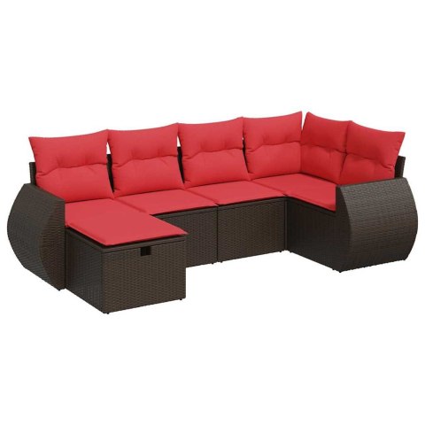 6-CZ. ZESTAW WYPOCZYNKOWY DO OGRODU Z PODUSZKAMI BRĄZOWY