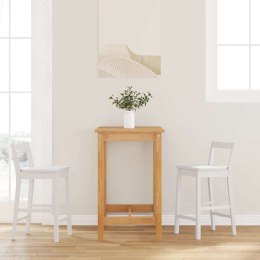 HOKERY BAROWE 2 SZT. BIAŁE LITE DREWNO GUMOWE