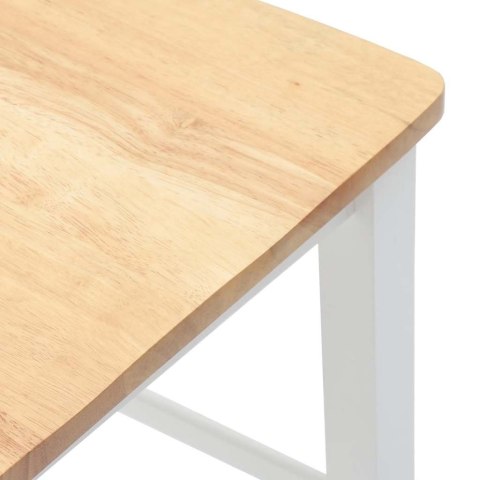 HOKERY BAROWE 2 SZT. BIAŁE LITE DREWNO GUMOWE