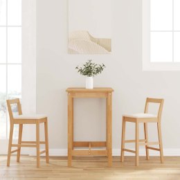 HOKERY BAROWE Z PODUSZKAMI 2 SZT. NATURALNE DREWNO LITE GUMA