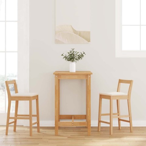 HOKERY BAROWE Z PODUSZKAMI 2 SZT. NATURALNE DREWNO LITE GUMA