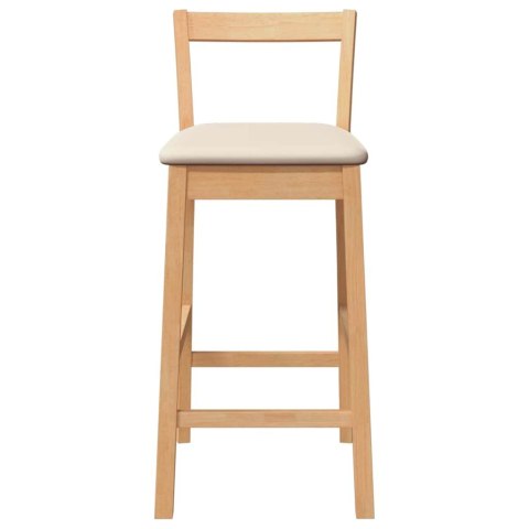 HOKERY BAROWE Z PODUSZKAMI 2 SZT. NATURALNE DREWNO LITE GUMA