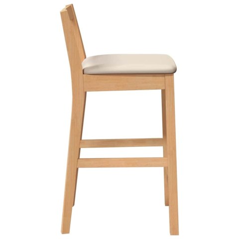 HOKERY BAROWE Z PODUSZKAMI 2 SZT. NATURALNE DREWNO LITE GUMA