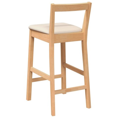 HOKERY BAROWE Z PODUSZKAMI 2 SZT. NATURALNE DREWNO LITE GUMA