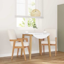 KRZESŁA DO JADALNI Z PODUSZKAMI 2 SZT. LITE DREWNO KAUCZUKOWE