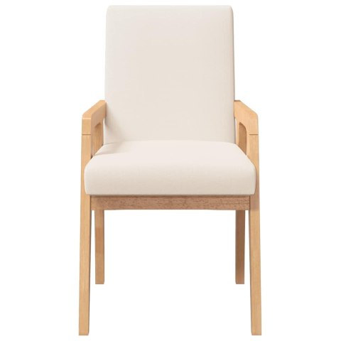 KRZESŁA DO JADALNI Z PODUSZKAMI 2 SZT. LITE DREWNO KAUCZUKOWE