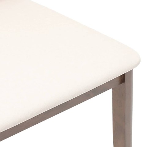 KRZESŁA DO JADALNI Z PODUSZKAMI 2 SZT. LITE DREWNO KAUCZUKOWE