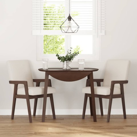 KRZESŁA DO JADALNI Z PODUSZKAMI 2 SZT. LITE DREWNO KAUCZUKOWE