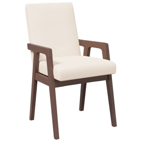 KRZESŁA DO JADALNI Z PODUSZKAMI 2 SZT. LITE DREWNO KAUCZUKOWE