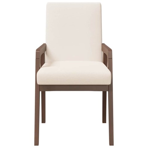 KRZESŁA DO JADALNI Z PODUSZKAMI 2 SZT. LITE DREWNO KAUCZUKOWE