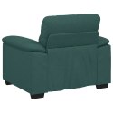 VidaXL Sofa Fotel Ciemnozielony 60 cm Tkanina