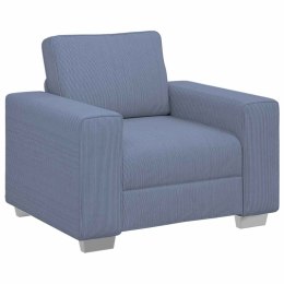 VidaXL Sofa Fotel Niebieski 60 cm Tkanina Corduroy