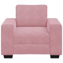 SOFA FOTEL RÓŻOWY 60CM AKSAMIT