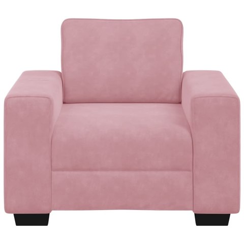 SOFA FOTEL RÓŻOWY 60CM AKSAMIT
