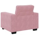 SOFA FOTEL RÓŻOWY 60CM AKSAMIT