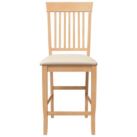 HOKERY BAROWE Z PODUSZKAMI 2 SZT. NATURALNE DREWNO LITE GUMA