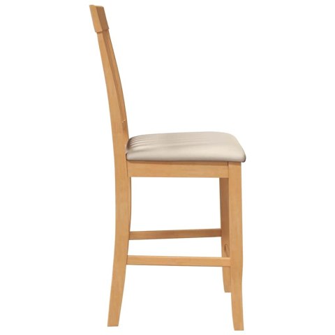 HOKERY BAROWE Z PODUSZKAMI 2 SZT. NATURALNE DREWNO LITE GUMA