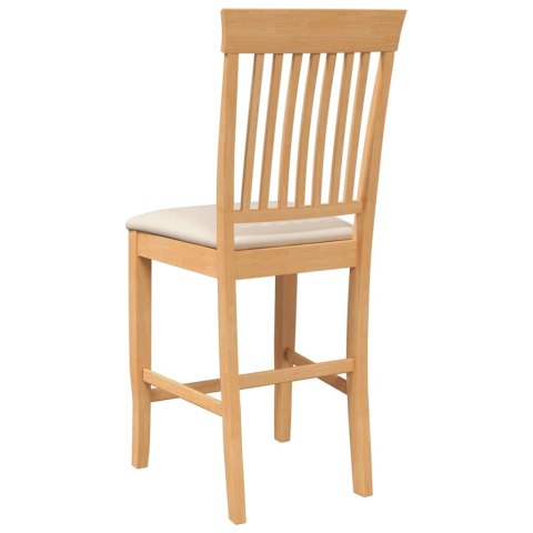 HOKERY BAROWE Z PODUSZKAMI 2 SZT. NATURALNE DREWNO LITE GUMA