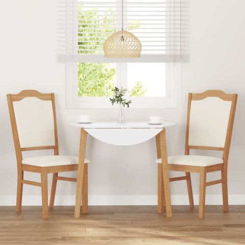 KRZESŁA DO JADALNI Z PODUSZKAMI 2 SZT. LITE DREWNO KAUCZUKOWE