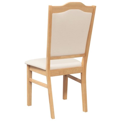 KRZESŁA DO JADALNI Z PODUSZKAMI 2 SZT. LITE DREWNO KAUCZUKOWE