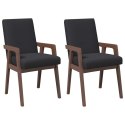 KRZESŁA DO JADALNI Z PODUSZKAMI 2 SZT. LITE DREWNO GUMOWE