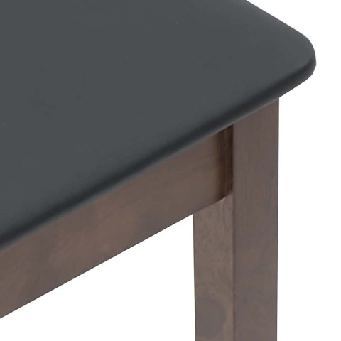 HOKERY BAROWE Z PODUSZKAMI 2 SZT. BRĄZOWE LITE DREWNO GUMOWE