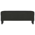 ŁAWKA CZARNA 100X35X41CM TAPICEROWANA TKANINĄ