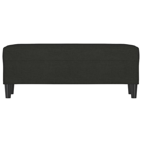 ŁAWKA CZARNA 100X35X41CM TAPICEROWANA TKANINĄ