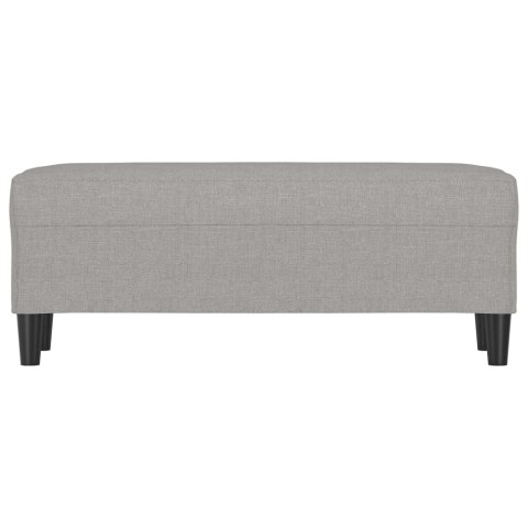 ŁAWKA JASNOSZARA 100X35X41CM TAPICEROWANA TKANINĄ