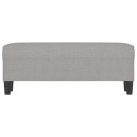 ŁAWKA JASNOSZARA 100X35X41CM TAPICEROWANA TKANINĄ