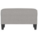 ŁAWKA JASNOSZARA 70X35X41CM TAPICEROWANA TKANINĄ