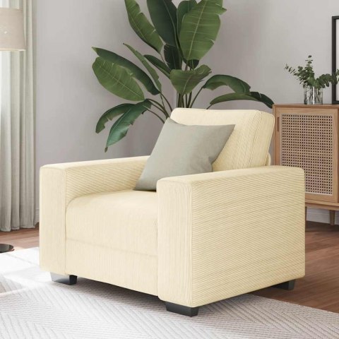 VidaXL Sofa Fotel Kremowy 60 cm Tkanina Kordowa