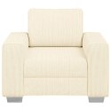 VidaXL Sofa Fotel Kremowy 60 cm Tkanina Kordowa