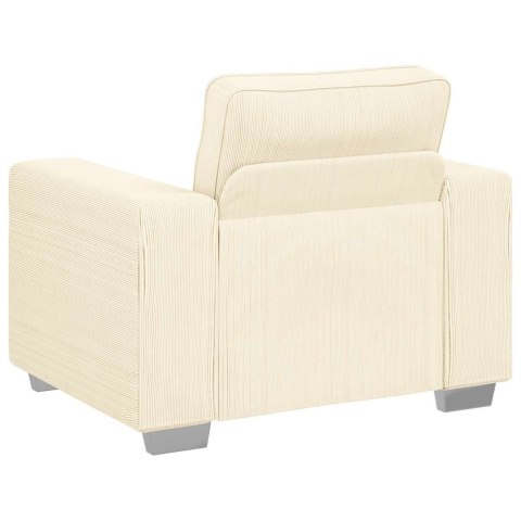 VidaXL Sofa Fotel Kremowy 60 cm Tkanina Kordowa