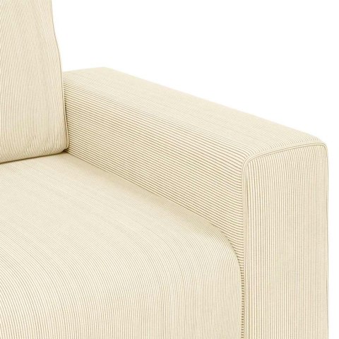 VidaXL Sofa Fotel Kremowy 60 cm Tkanina Kordowa