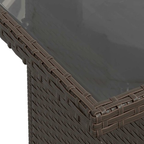 11-CZ. ZESTAW MEBLI Z PODUSZKAMI SZARY POLIRATTAN I AKACJA