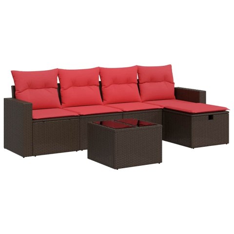 6-CZ. ZESTAW WYPOCZYNKOWY DO OGRODU Z PODUSZKAMI BRĄZOWY