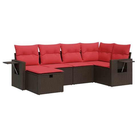 6-CZ. ZESTAW WYPOCZYNKOWY DO OGRODU Z PODUSZKAMI BRĄZOWY