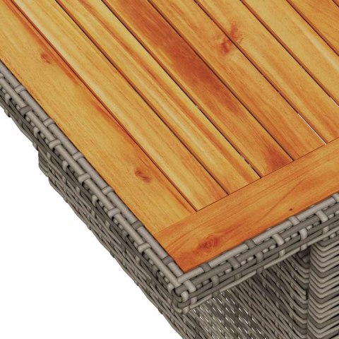 6-CZ. ZESTAW MEBLI OGRODOWYCH Z PODUSZKAMI SZARY POLIRATTAN