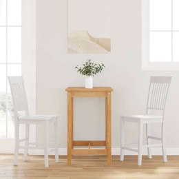 HOKERY BAROWE 2 SZT. BIAŁE LITE DREWNO GUMOWE