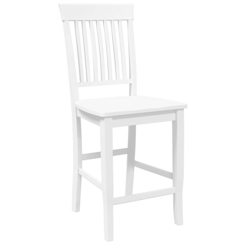 HOKERY BAROWE 2 SZT. BIAŁE LITE DREWNO GUMOWE