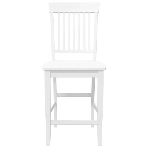 HOKERY BAROWE 2 SZT. BIAŁE LITE DREWNO GUMOWE