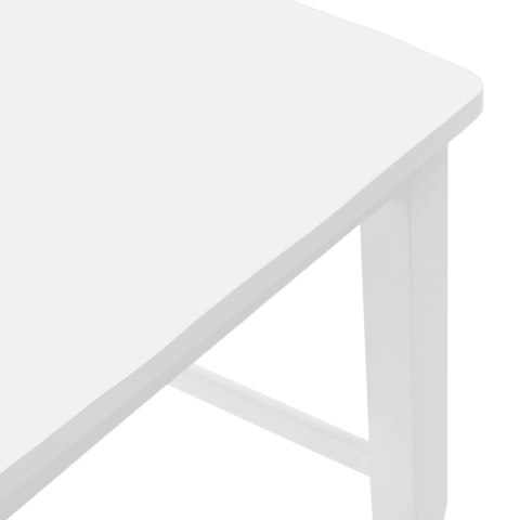 HOKERY BAROWE 2 SZT. BIAŁE LITE DREWNO GUMOWE