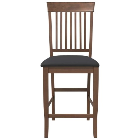 HOKERY BAROWE Z PODUSZKAMI 2 SZT. BRĄZOWE LITE DREWNO GUMOWE