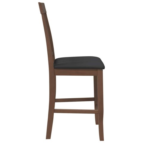 HOKERY BAROWE Z PODUSZKAMI 2 SZT. BRĄZOWE LITE DREWNO GUMOWE